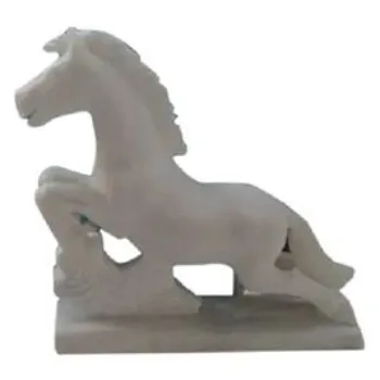 Elegant Marble Horse Statue